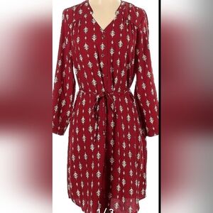 41Hawthorn Red Patterned Women's Dress Size S